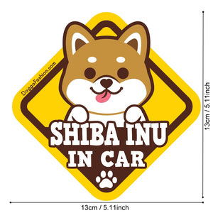 SHIBA INU IN CAR MAGNET