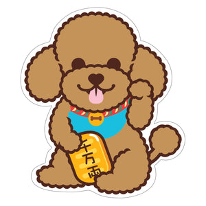 LUCKY POODLE STICKER