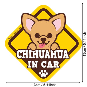 CHIHUAHUA IN CAR MAGNET