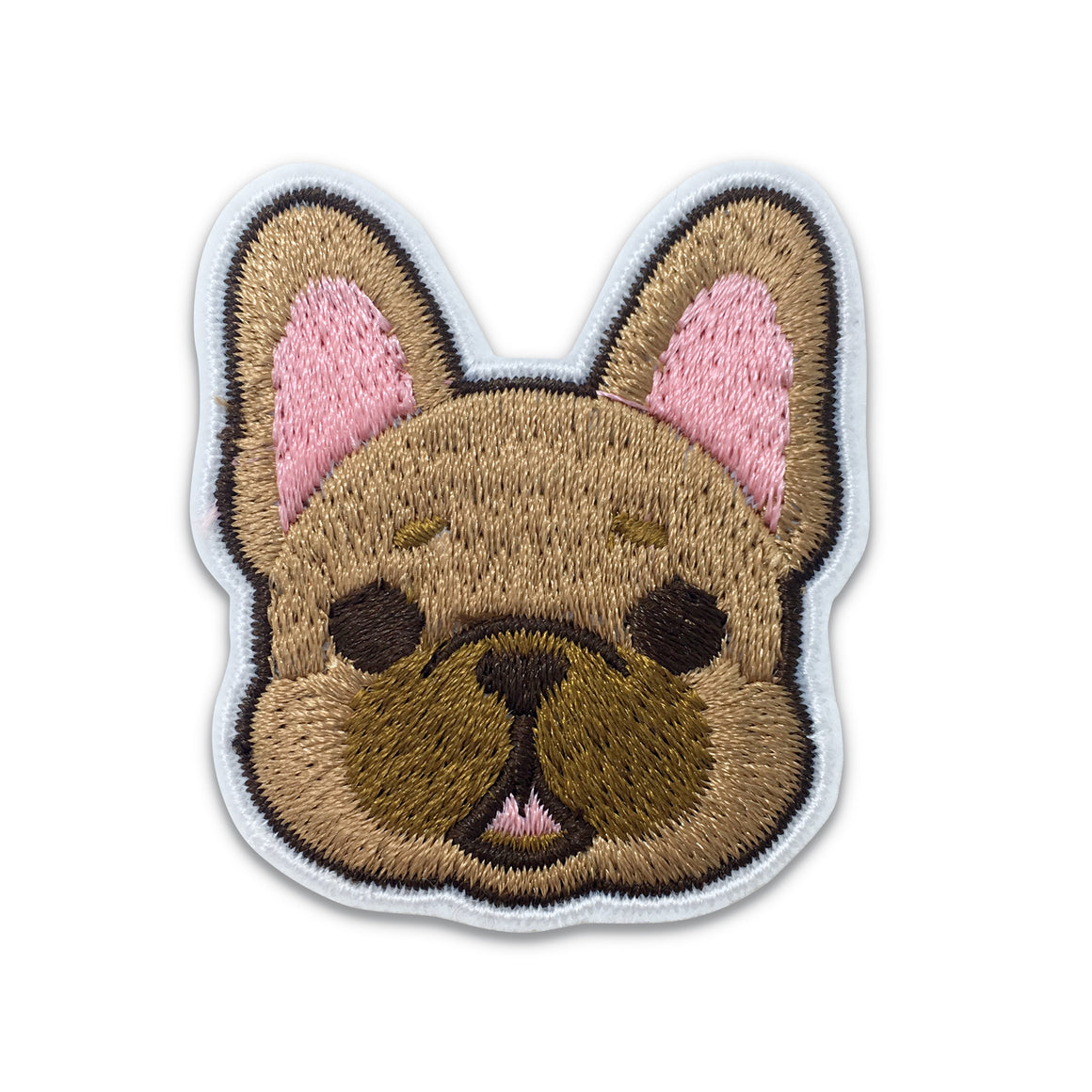 FRENCH BULLDOG IRON ON EMBROIDERED PATCH