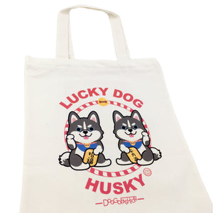 LUCKY HUSKY TOTE BAG