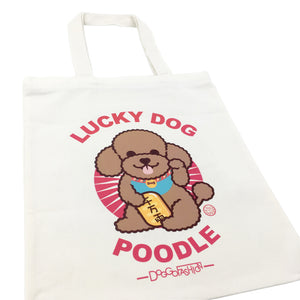LUCKY POODLE TOTE BAG